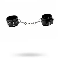 Shots Ouch! Leren Handboeien met Schakelketting - Zwart