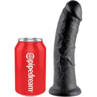 King Cock Realistische Dildo met Zuignap - 20 cm - Zwart