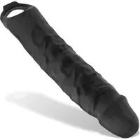 Vuxen - Snake Deep-Reacher - Penis Sleeve - Zwart Ice