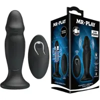 Mr. Play - draadloze oplaadbare anaal vibrator - zwart