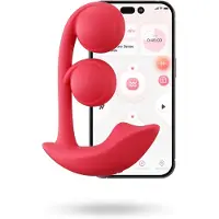 HoneyPlayBox Box Melody - App-gestuurde 2-in-1 kralenvibrator (rood)