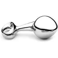 NJOY L - grote metalen buttplug (zilver)