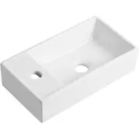 Guido Gusto Fontein Ora 41x22x10cm glans wit links
