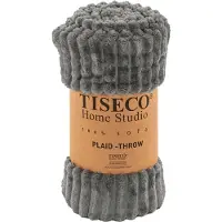 Tiseco Plaid Home Studio Ribble Grey-130 x 160 cm