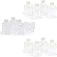 Novaliv 12x waxinelichthouder helder 8 cm glazen opzetstuk voor kandelaar kaarsenhouder glas adventskrans waxinelichthouder stokje kaarsenhouder kaarsenstok 6 cm