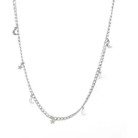 Go Dutch Label Ketting schakel maan ster Zilver N1773-1