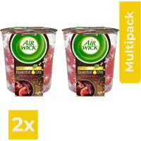 Air Wick Airwick Geurkaars Essential Oils Mulled Wine - Kaarsen - Voordeelverpakking 2 stuks