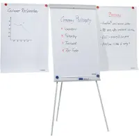 Franken Flipchart X-tra! Line Standard Plus (b x h) 68 cm x 105 cm Lichtgrijs Incl. opbergbakje, Incl. papierhouder, Afwisbaar, In hoogte verstelbaar,
