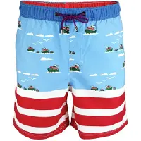 Unabux Zwemshorts ' WATER GIRAFFE ' blauw / rood / wit