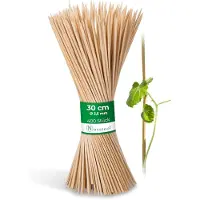 Novatool 400x gespleten stokjes 30 cm x 3,5 mm I Naturel I Trellis tomatenstokjes bamboe plantenstokjes houten stokjes voor orchideeën plantenstokjes bloemenstokjes