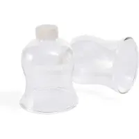 Novaliv 2x waxinelichthouder helder 8 cm glazen opzetstuk voor kandelaar kaarsenhouder glas adventskrans waxinelichthouder stokje kaarsenhouder kaarsenstok 6 cm