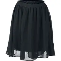 Forplay Minirok - Swingende chiffon rok - S tot M - voor Vrouwen - zwart - Maat S