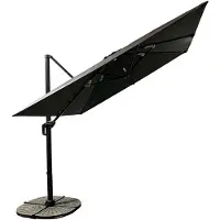 Buitenkado Ultimate Zweefparasol – 3x3m - Aluminium - Grijs