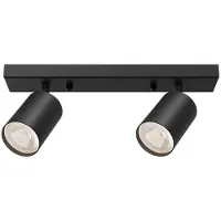 Braytron - LED Plafondspot Beta - 2x GU10 fitting - 300x120mm - Mat zwart