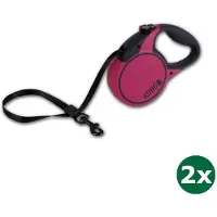 Kong rollijn voor hond terrain roze 2x 5 mtr tot 50 kg