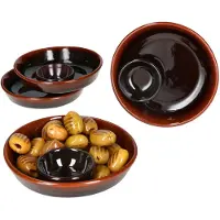 MamboCat Set van 4 JUEGO tapasschalen van klei Ø 14cm donkerbruin - 240733.3