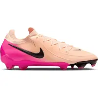 Nike Phantom GX II Pro Gras Voetbalschoenen (FG) Zalmroze Felroze Zwart