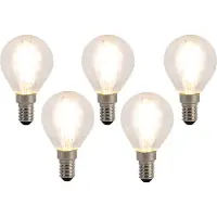 LUEDD Set van 5 E14 LED lampen filament P45 4W 470 lm 2700K