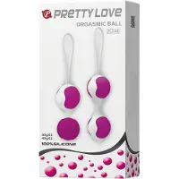 Pretty Love Orgasmic - verstelbare geishaballen set - wit/paars