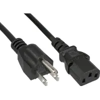 InLine C13 (recht) - Type B / Amerika (recht) stroomkabel - SVT AWG18/3 / zwart - 5 meter