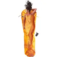 Cocoon - MummyLiner Silk - Reisslaapzak 241 x 90/56 cm, beige/oranje