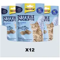 GimCat 12x Nutri Pockets Vis Met Tonijn 60 Gr