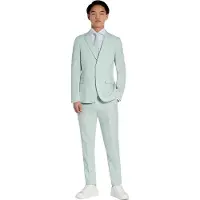 Opposuits kostuum Daily petrol/mintgroen Jongens Polyester Reverskraag - maat 158/164