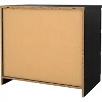 Ebuy24 Naia kommode 3 lades zwarte structuur.