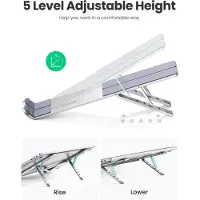 UGREEN - Aluminium laptop standaard - Laptop stand - Ergonomisch - opvouwbaard - Laptop standaard verstelbaar - Geschikt voor 8 t/m 17 Inch Laptops & Tablets - Zilver