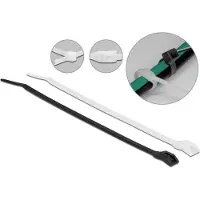 DeLOCK Cable tie with flat head L 370 x W 7.6 mm 100 pieces