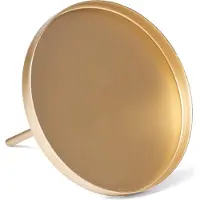 Novaliv 4x Kaarsenprikker plat goud 8 cm diameter I Kaarsenplaat met spike I Adventkaarsenhouder Kerstdecoratie Kaarsenpin I Kaarsenplug voor Adventkrans