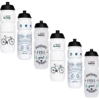Retulp Bio Bidon pakket XXL - Bidons - Waterflessen - Fiets Bidon - Sport - Bidon - Waterfles - Drinkfles - Suikerriet - 750 ml - 6 stuks