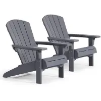 Keter Troy Adirondack Tuinstoel - 2 stuks - 81x80x96,5cm - Grijs