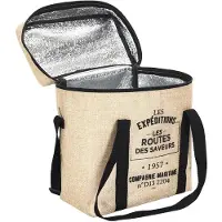 Cook Concept Koeltas Jute - voor lunchpakket of drankjes - 10 liter - 25 x 14 x 30 cm - Draagband
