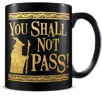 The Lord Of The Rings Kop - You Shall Not Pass - voor Geen - zwart-goudkleurig | Maat Standard