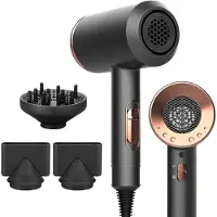 INF Haardroger met diffuser en concentrator 5 snelheden Black