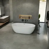 Guido Gusto Vrijstaand whirlpool ligbad Silvan acryl glans wit 170x81x58cm