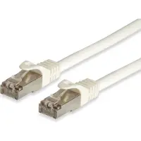 Equip 605716 Patchkabel RJ45, S/FTP, Cat7, onbeschermde kabel, 10.00 meter, wit, hoogfrequent