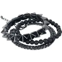 Black premium by emp Armband Set - Stud Mix - zwart - Maat Standard