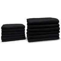 Eleganzzz Badgoedset 100% Katoen - black - 12-delig