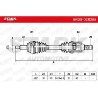 Stark SKDS-0211285 Aandrijfas