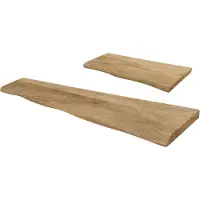 Home67 Wandplank pure mangohout set van 2 groot