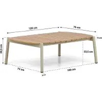 Santika Furniture Coco Sevilla lounge tuintafel 120 x 76 cm