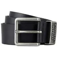 Armani Exchange Heren Zwarte leren riem (28), Casual, Klassiek, Leer 951186CC52800020