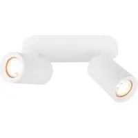 LEDVION - LED Plafondspot - Wit 2-lichts - Dimbaar - 3W - 4000K - Rechthoek - GU10 - IP20