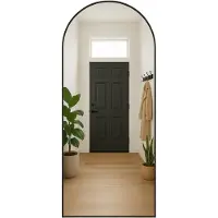 MISOU MIRRORS AND MORE Passpiegel 170x70cm - Boogspiegel - Wandspiegel - Grote Spiegel - Organisch - Halfrond - Maanspiegel - Staande spiegel - Modern - 170X70cm - JULIA