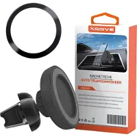 Xssive Telefoonhouder Auto Ventilatie - Geschikt voor MagSafe Autohouder - GSM Houder Auto Magneet - Ventilatierooster - Telefoonhouders Auto Magnetisch - Zwart