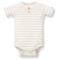 Little Dutch romper met streep print ecru/wit Jongens Katoen Ronde hals - maat 74