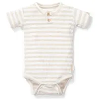 Little Dutch romper met streep print ecru/wit Jongens Katoen Ronde hals - maat 62