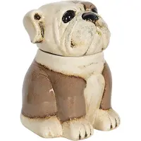 Clayre & Eef Beeld hond 20x18x26 cm beige keramiek beeld decoratie